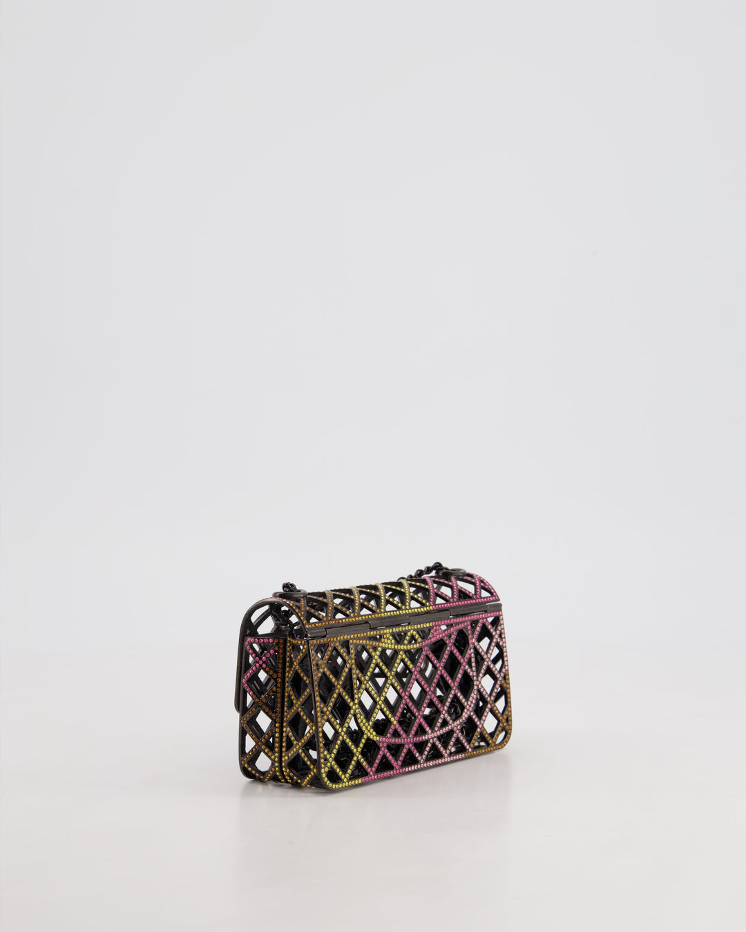 *RARE* Top Quality Chanel 24C Multi-Colour Crystal Runway Mini Rectangular Flap Bag