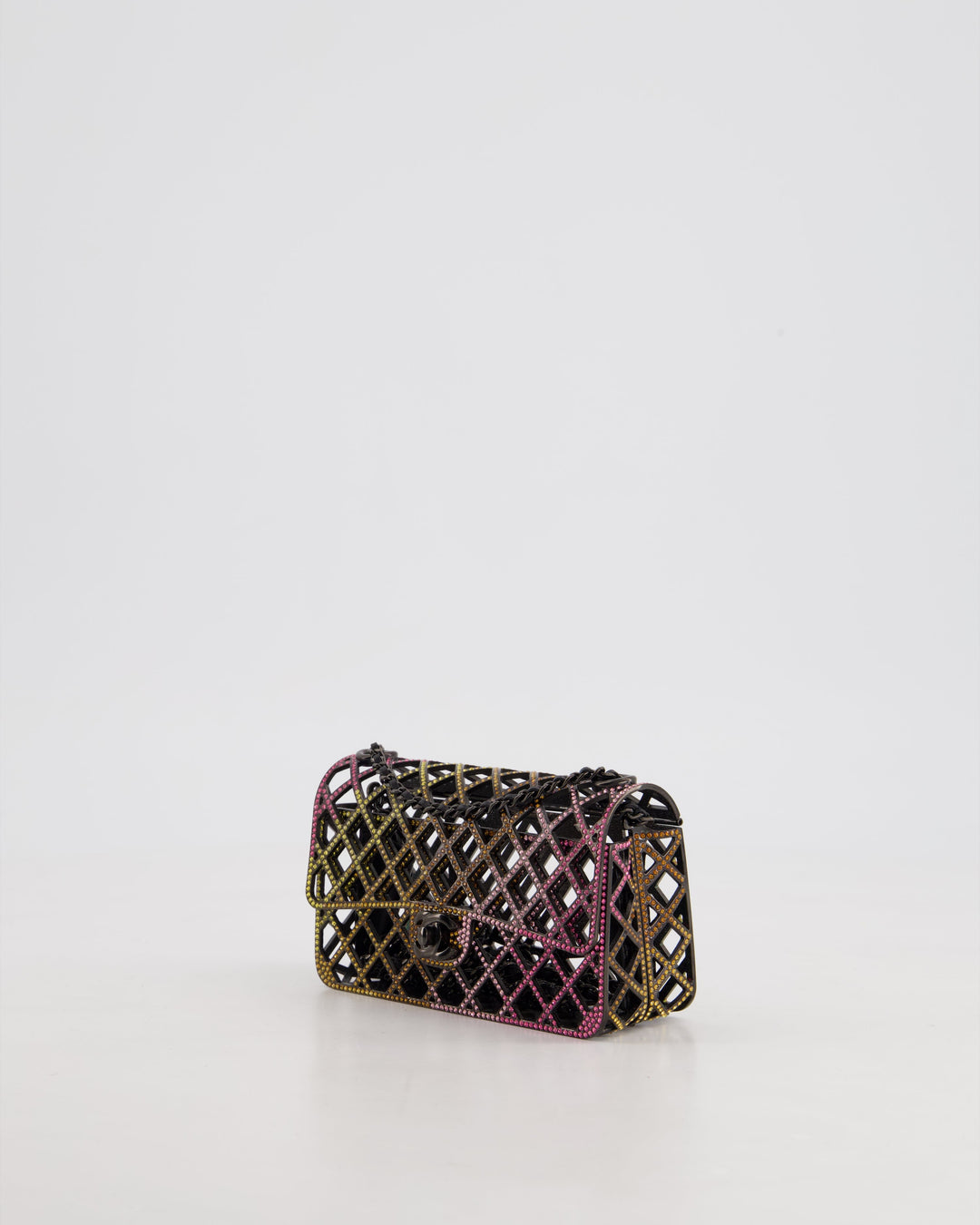 *RARE* Top Quality Chanel 24C Multi-Colour Crystal Runway Mini Rectangular Flap Bag