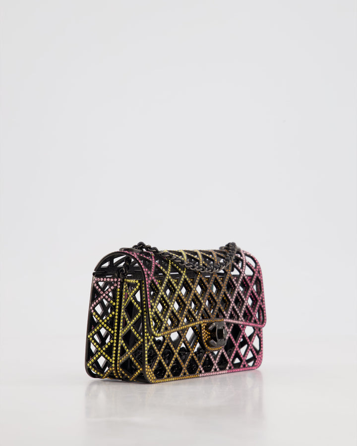 *RARE* Top Quality Chanel 24C Multi-Colour Crystal Runway Mini Rectangular Flap Bag