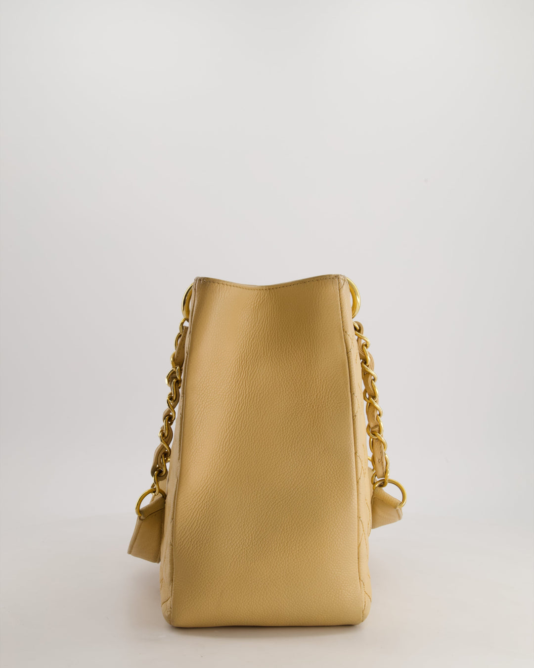 *AMAZING SHAPE* Top Quality Chanel Beige Caviar GST Grand Shopper Tote Bag with Gold Hardware