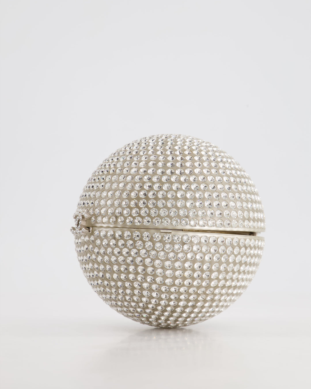 *RARE* Top Quality Chanel 2008 Crystal Ball Bag with Silver Hardware and Woven Chain Strap
