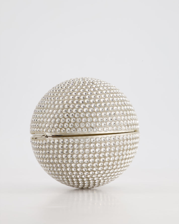 *RARE* Top Quality Chanel 2008 Crystal Ball Bag with Silver Hardware and Woven Chain Strap