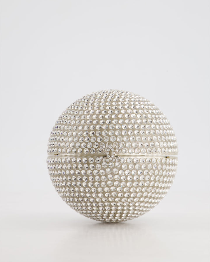 *RARE* Top Quality Chanel 2008 Crystal Ball Bag with Silver Hardware and Woven Chain Strap