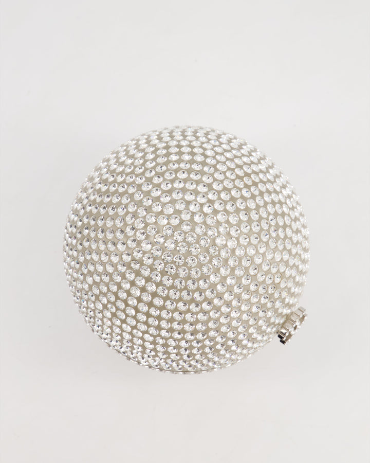 *RARE* Top Quality Chanel 2008 Crystal Ball Bag with Silver Hardware and Woven Chain Strap