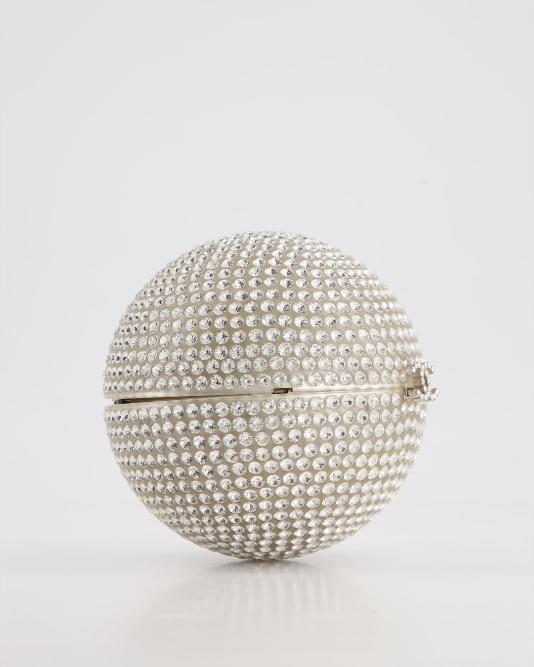 *RARE* Top Quality Chanel 2008 Crystal Ball Bag with Silver Hardware and Woven Chain Strap