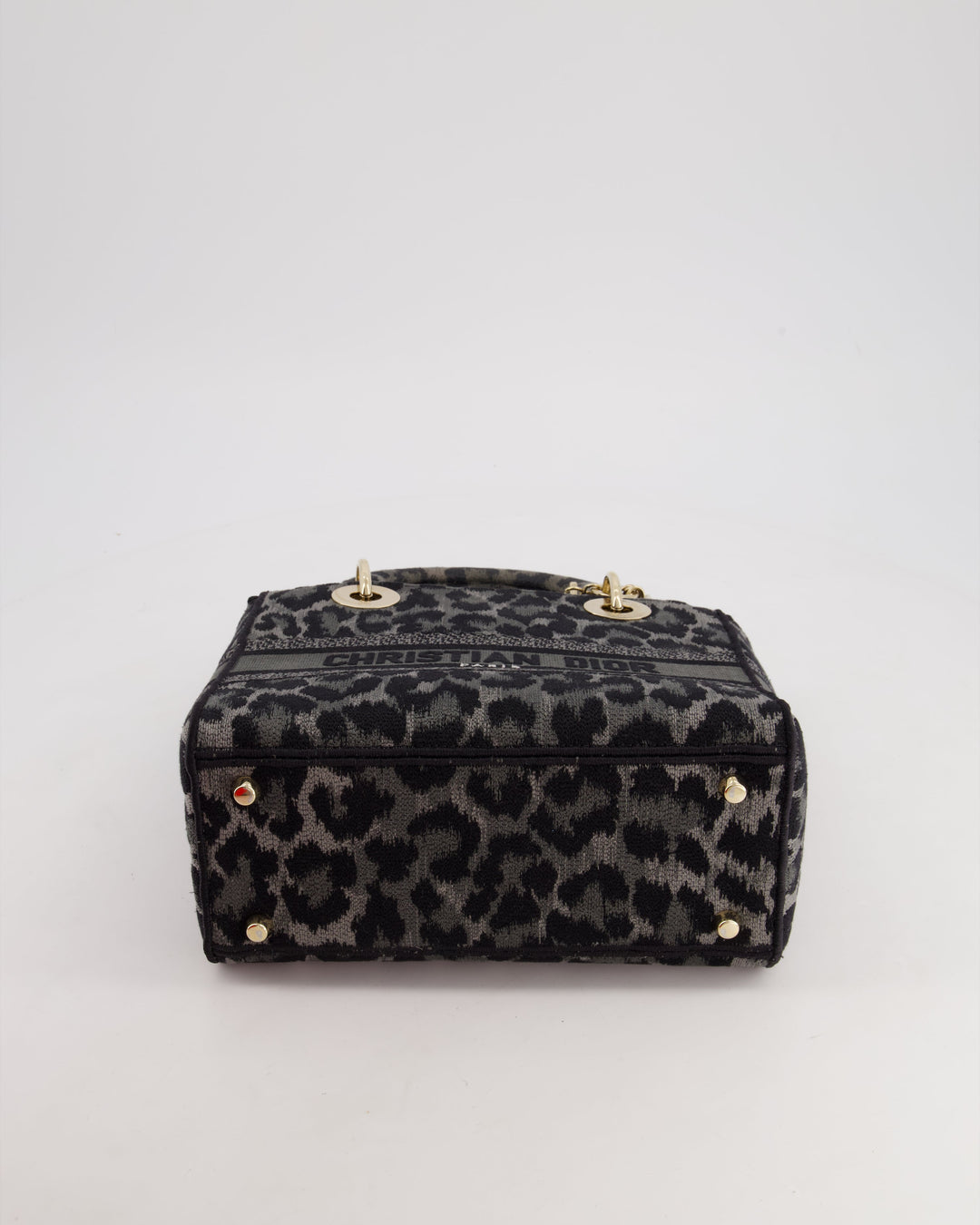 Christian Top quality Dior Medium Lady D-Lite in Grey & Black Mizza Embroidery with Champagne Gold Hardware RRP ¬£3700