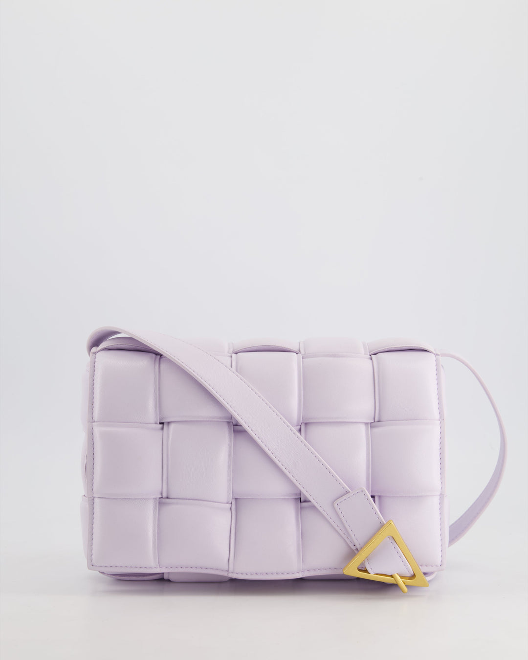 *HOT & FIRE PRICE* Top Quality Bottega Veneta Pale Lilac Padded Cassette Bag with Gold Hardware RRP £2,780