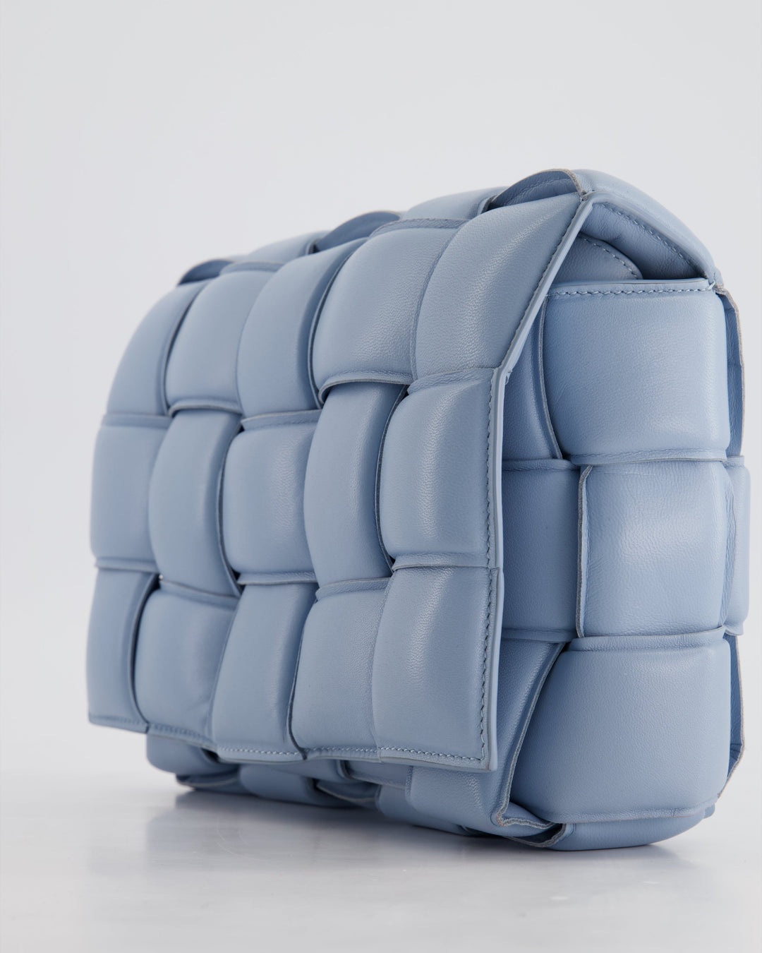 *HOT COLOUR & FIRE PRICE* Bottega veneta Sky Blue Padded Cassette Bag with Gold Hardware RRP £2,780