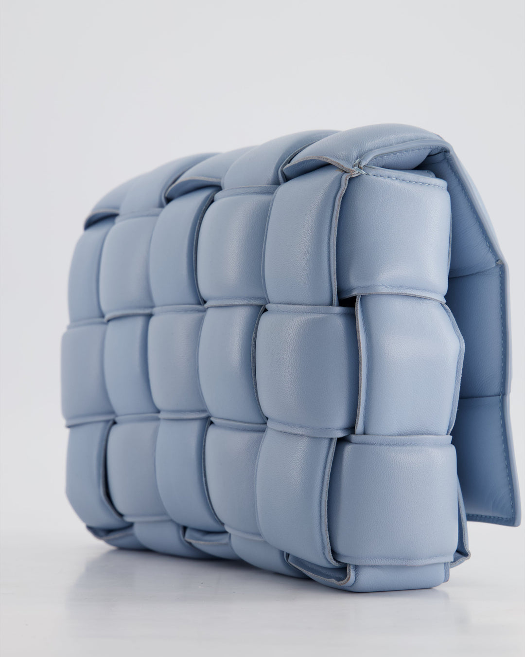*HOT COLOUR & FIRE PRICE* Bottega veneta Sky Blue Padded Cassette Bag with Gold Hardware RRP £2,780