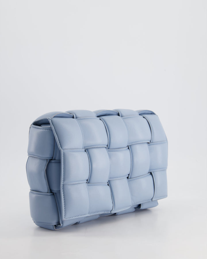 *HOT COLOUR & FIRE PRICE* Bottega veneta Sky Blue Padded Cassette Bag with Gold Hardware RRP £2,780