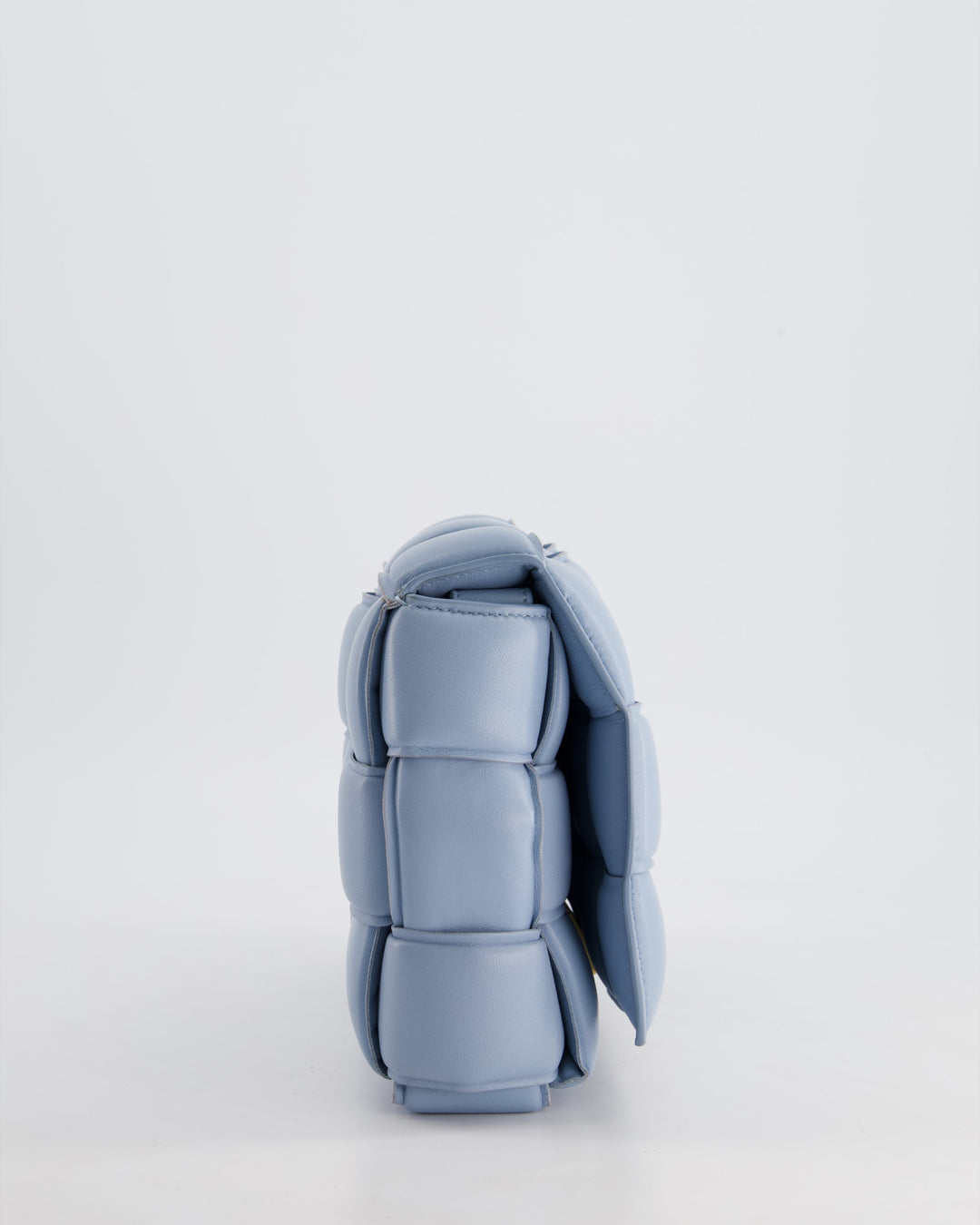 *HOT COLOUR & FIRE PRICE* Top Quality Bottega Veneta Sky Blue Padded Cassette Bag with Gold Hardware RRP £2,780