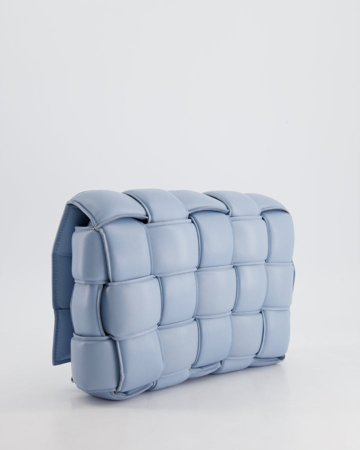 *HOT COLOUR & FIRE PRICE* Top Quality Bottega Veneta Sky Blue Padded Cassette Bag with Gold Hardware RRP £2,780