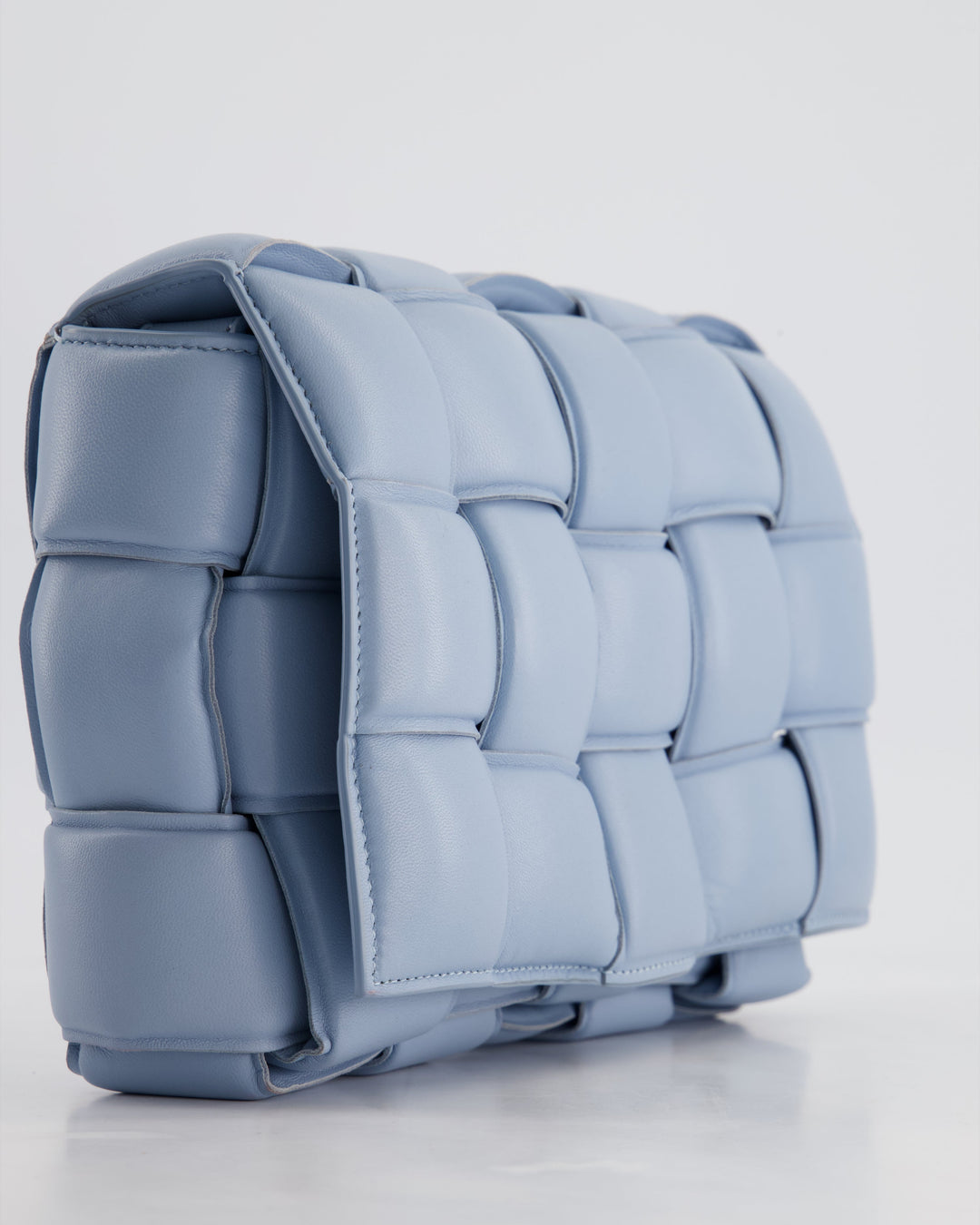 *HOT COLOUR & FIRE PRICE* Bottega veneta Sky Blue Padded Cassette Bag with Gold Hardware RRP £2,780