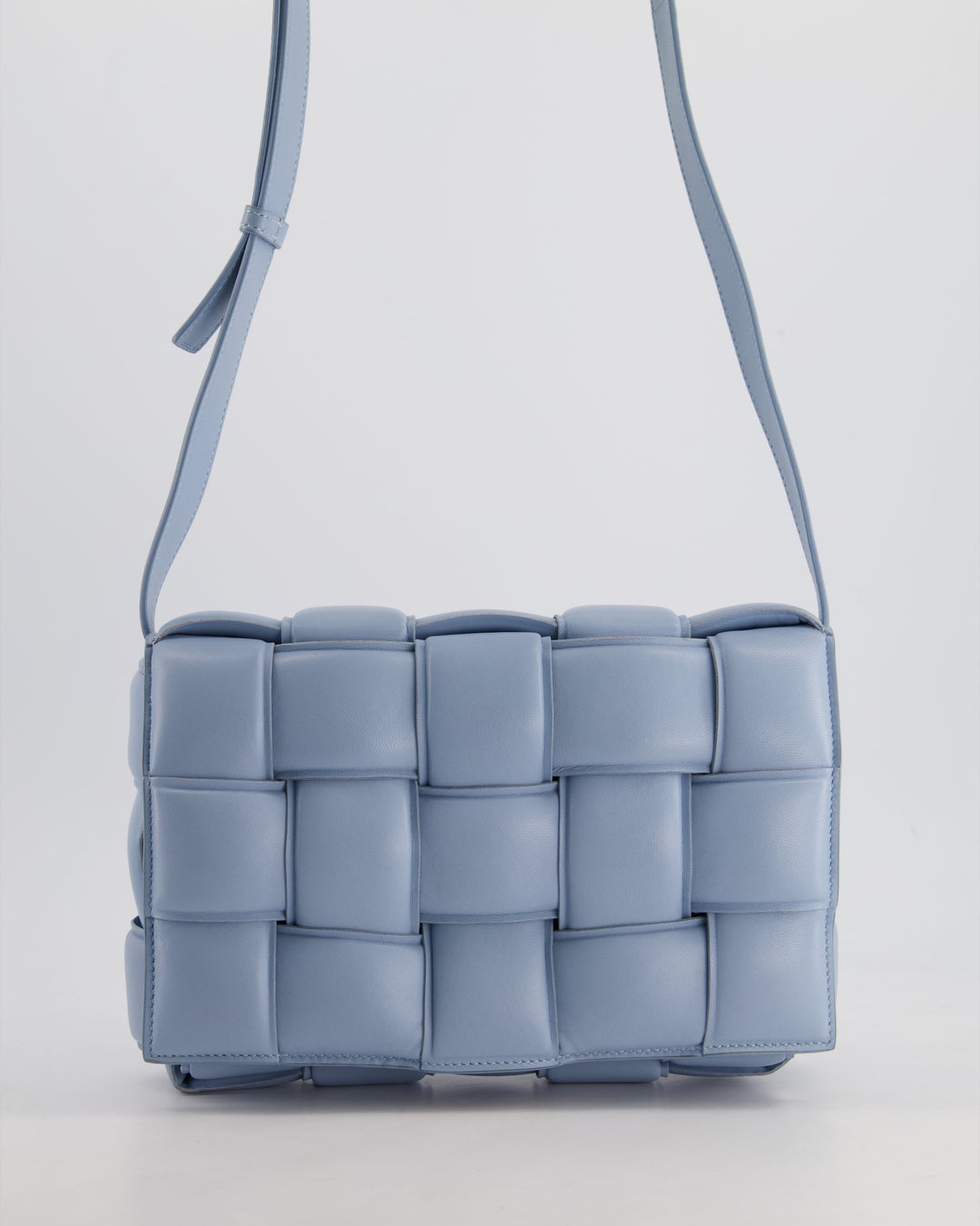 *HOT COLOUR & FIRE PRICE* Bottega veneta Sky Blue Padded Cassette Bag with Gold Hardware RRP £2,780