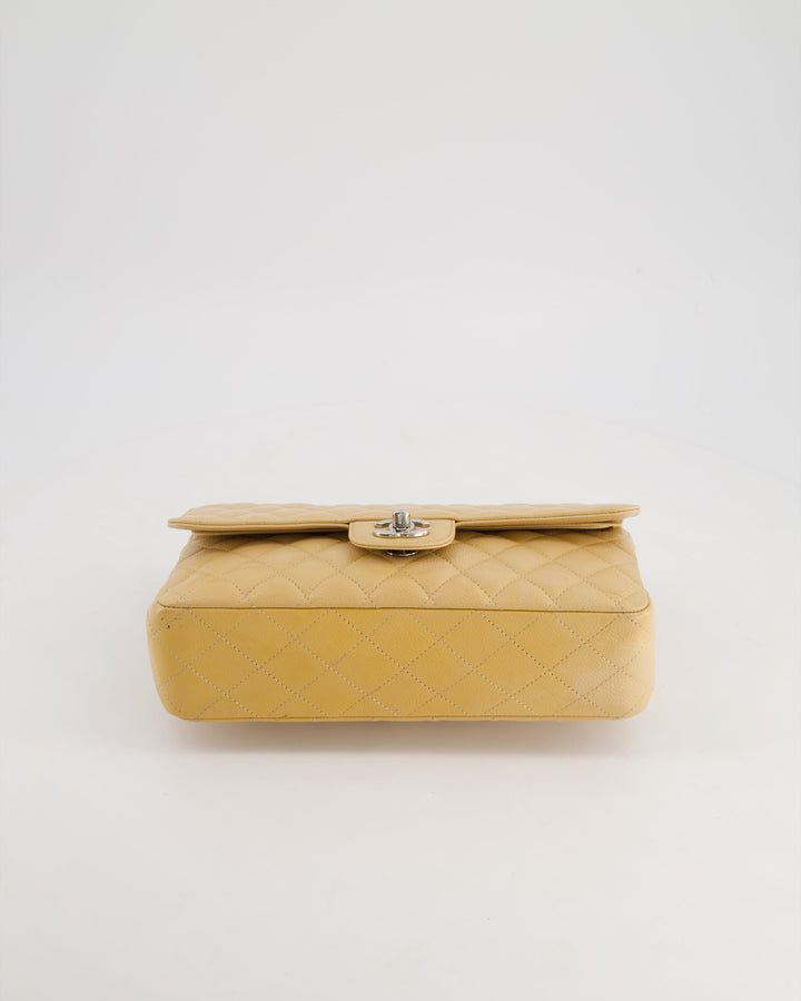 *FIRE PRICE* Top Quality Chanel Beige Medium Classic Double Flap in Caviar Leather with Silver Hardware