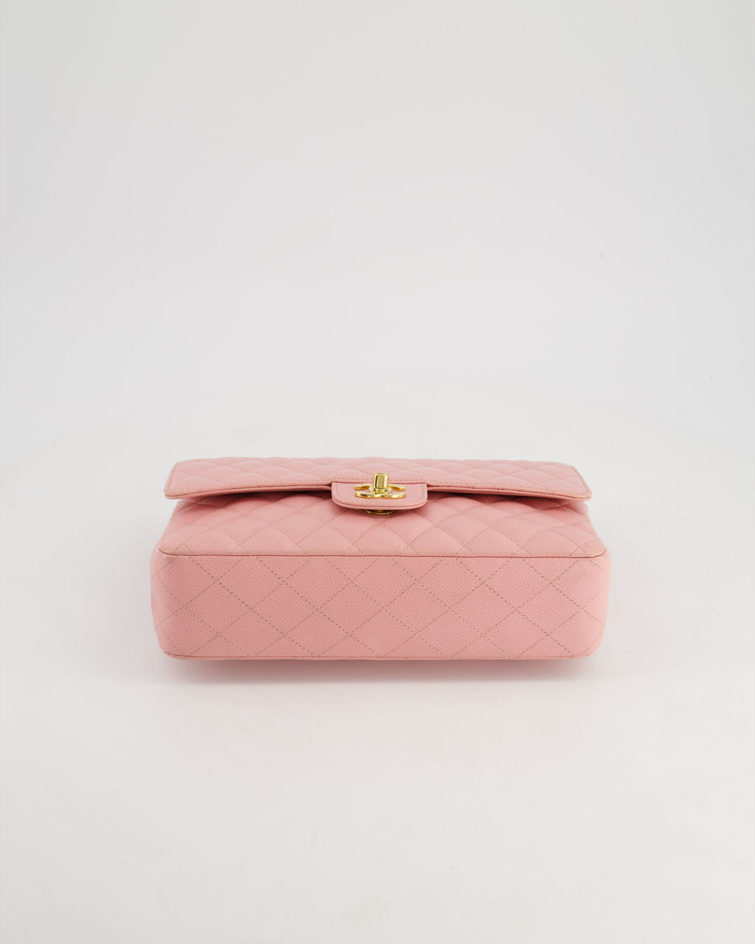 *HOT* Chanel Bubblegum Pink Vintage Classic Medium Double Flap Bag in Caviar Leather with 24K Gold Hardware