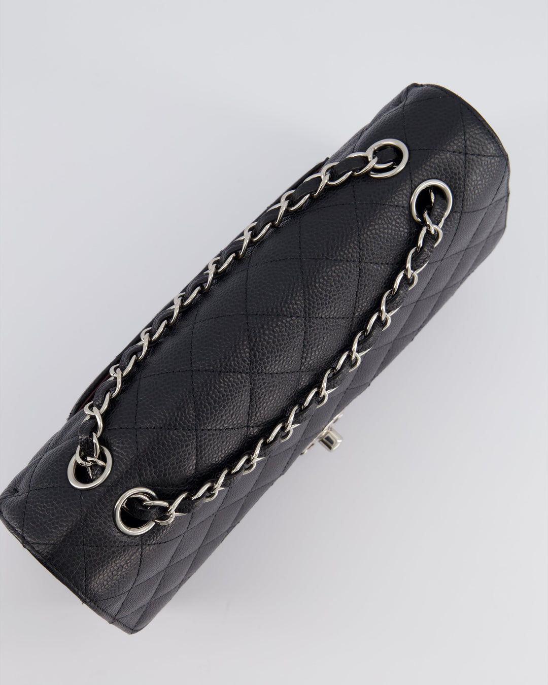 *HOT* Top Quality Chanel Medium Black Classic Double Flap Bag in Caviar Leather with Silver Hardware