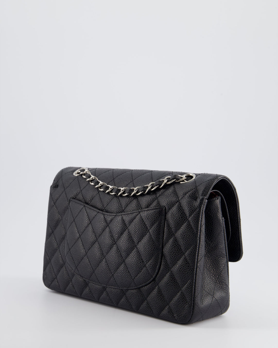 *HOT* Top Quality Chanel Medium Black Classic Double Flap Bag in Caviar Leather with Silver Hardware