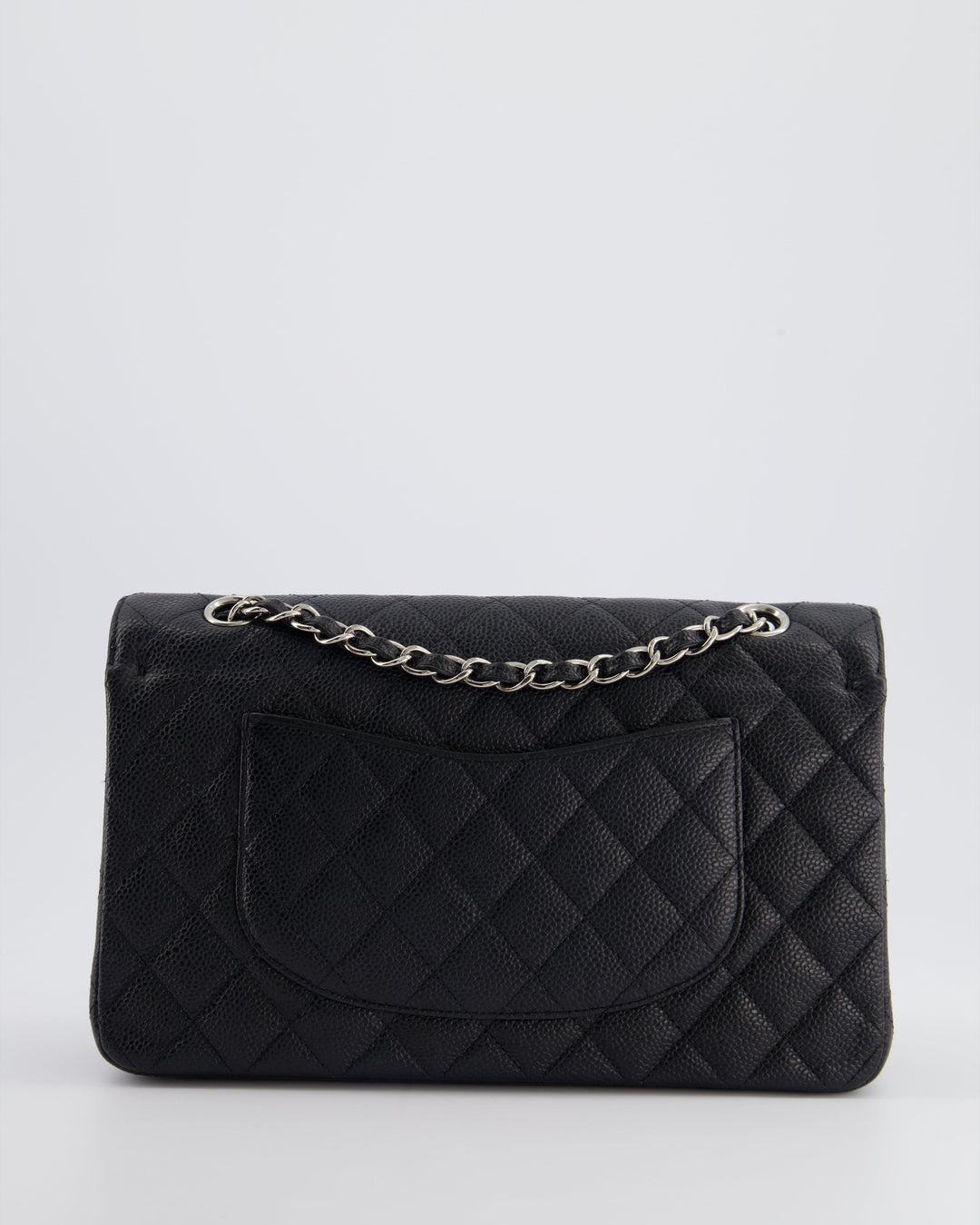 *HOT* Top Quality Chanel Medium Black Classic Double Flap Bag in Caviar Leather with Silver Hardware
