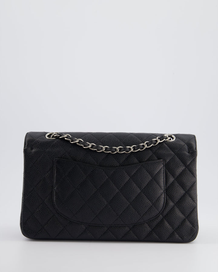 *HOT* Top Quality Chanel Medium Black Classic Double Flap Bag in Caviar Leather with Silver Hardware