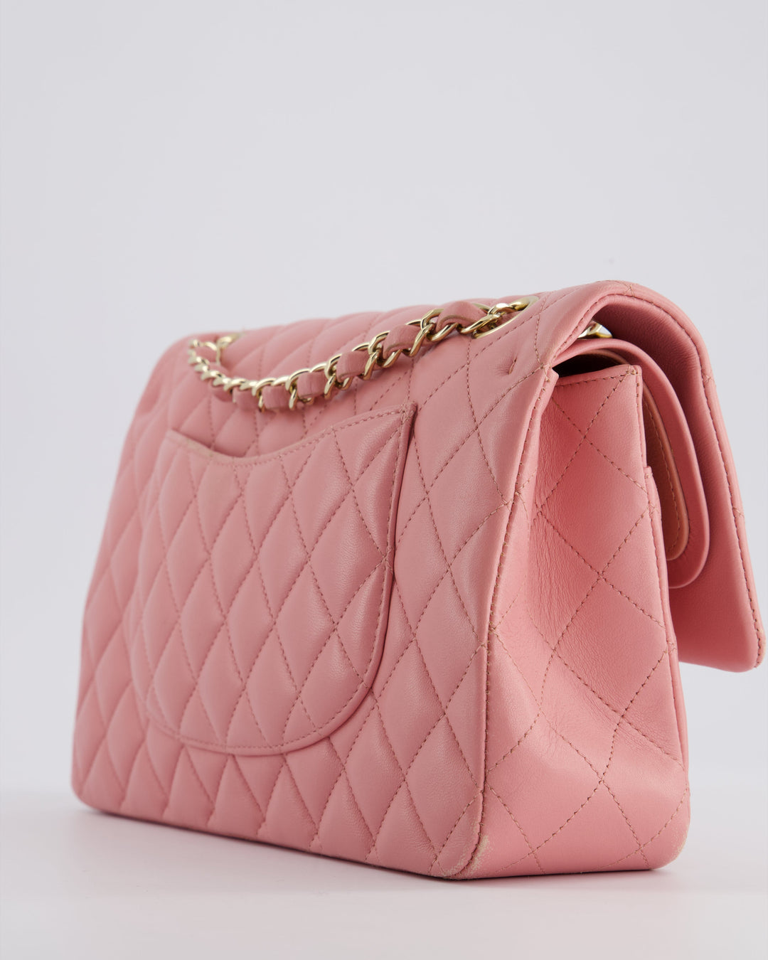 Top Quality Chanel Pink Medium Double Flap Bag in Lambskin Leather with Gold Hardware RRP ¬£8,850