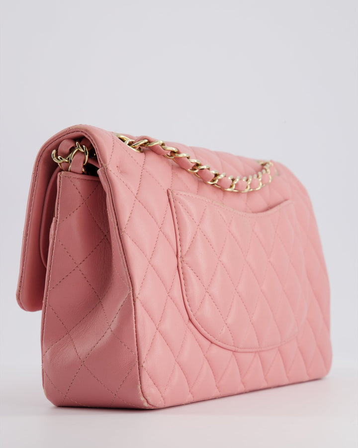 Top Quality Chanel Pink Medium Double Flap Bag in Lambskin Leather with Gold Hardware RRP ¬£8,850