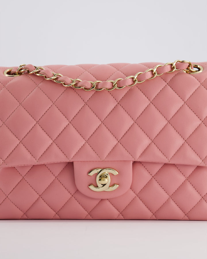 Top Quality Chanel Pink Medium Double Flap Bag in Lambskin Leather with Gold Hardware RRP ¬£8,850