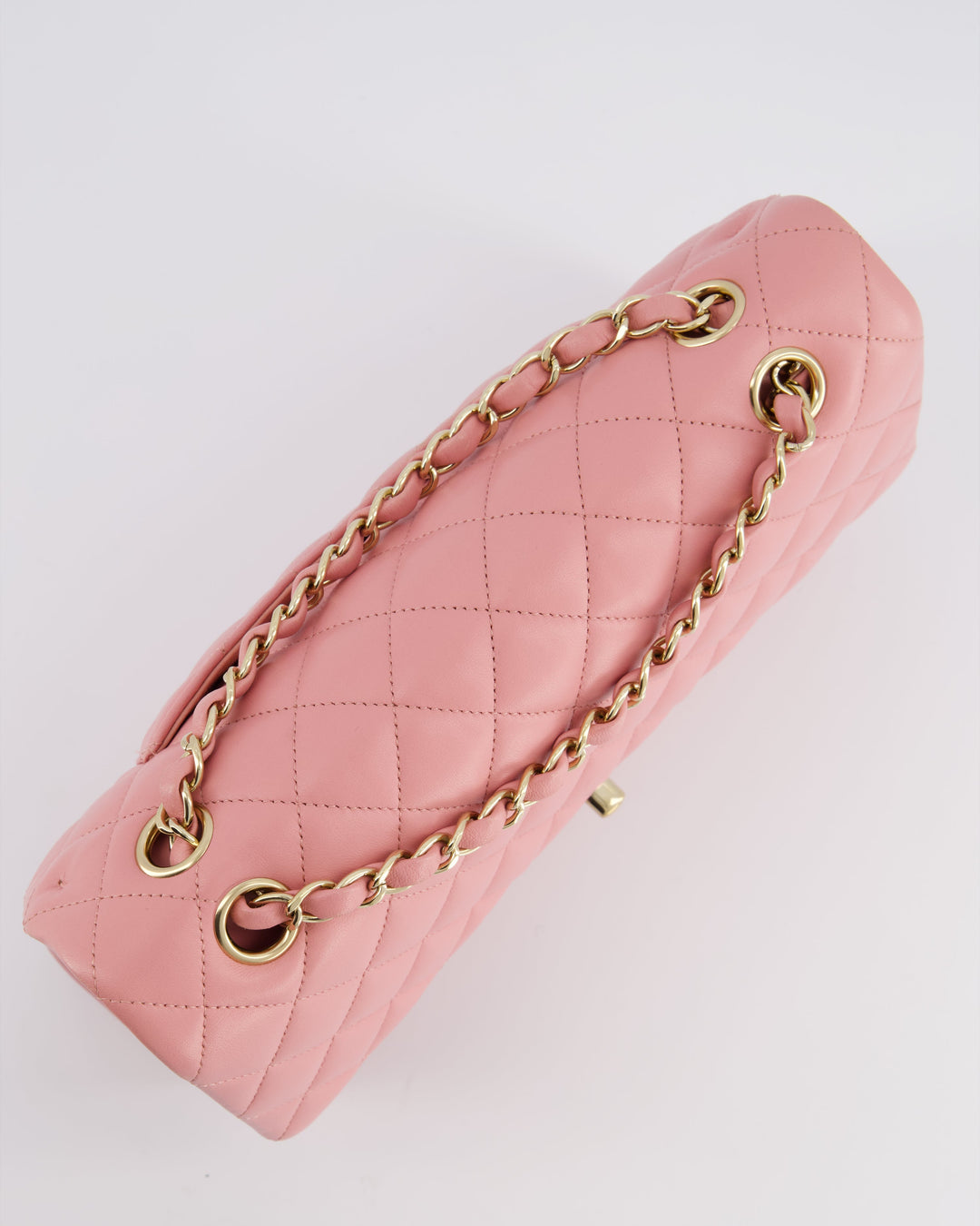 Top Quality Chanel Pink Medium Double Flap Bag in Lambskin Leather with Gold Hardware RRP ¬£8,850