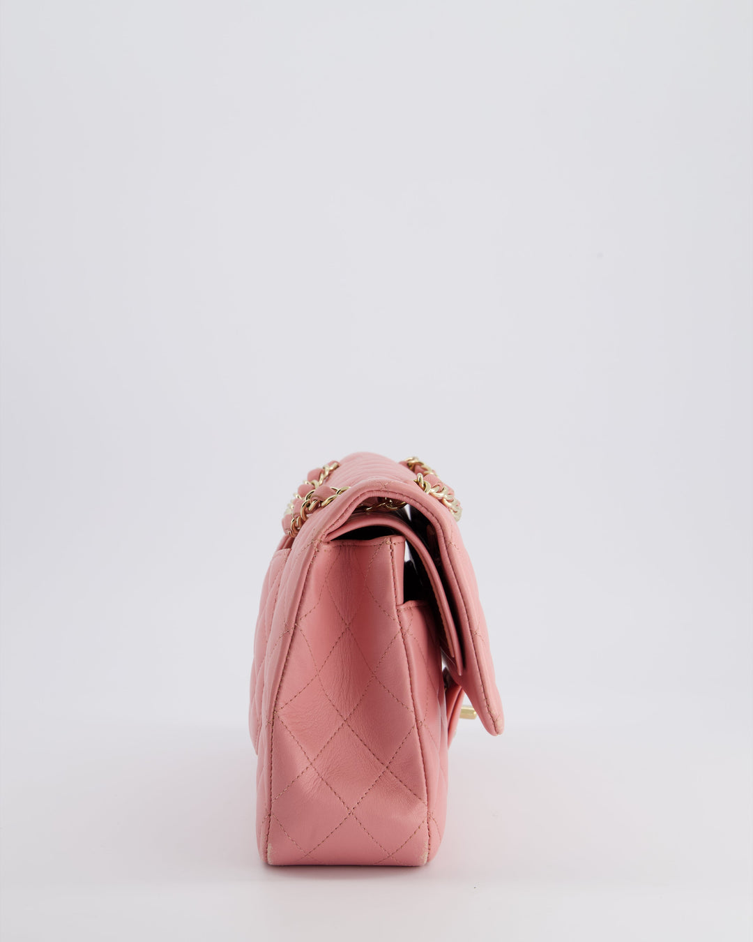 Top Quality Chanel Pink Medium Double Flap Bag in Lambskin Leather with Gold Hardware RRP ¬£8,850