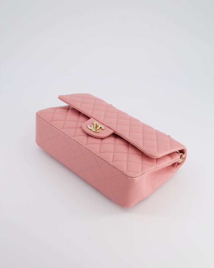 Top Quality Chanel Pink Medium Double Flap Bag in Lambskin Leather with Gold Hardware RRP ¬£8,850