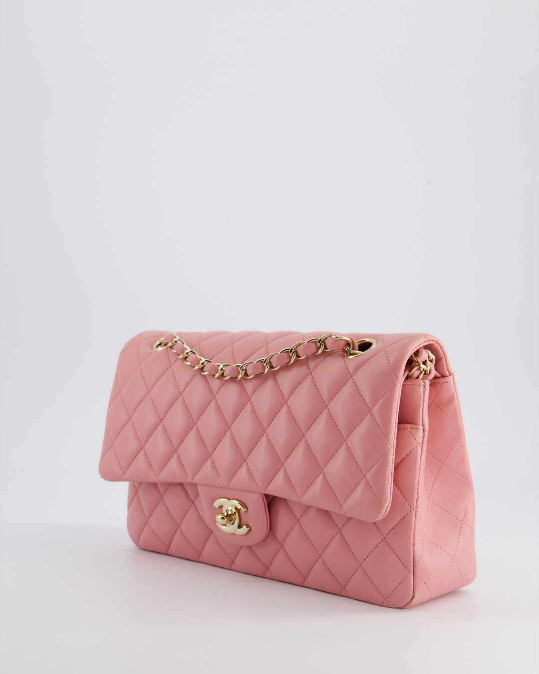 Top Quality Chanel Pink Medium Double Flap Bag in Lambskin Leather with Gold Hardware RRP ¬£8,850