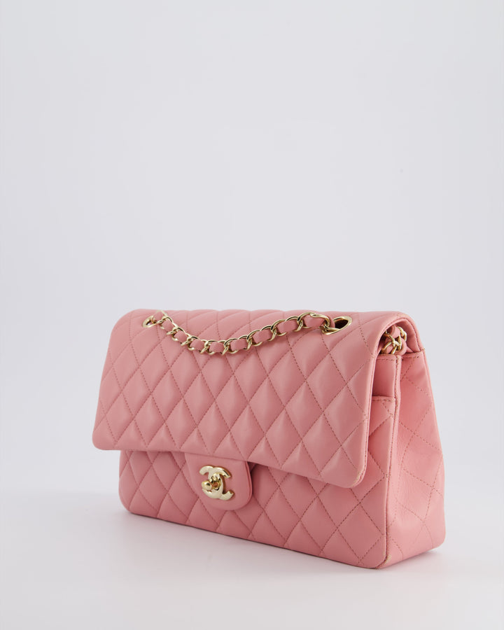Top Quality Chanel Pink Medium Double Flap Bag in Lambskin Leather with Gold Hardware RRP ¬£8,850