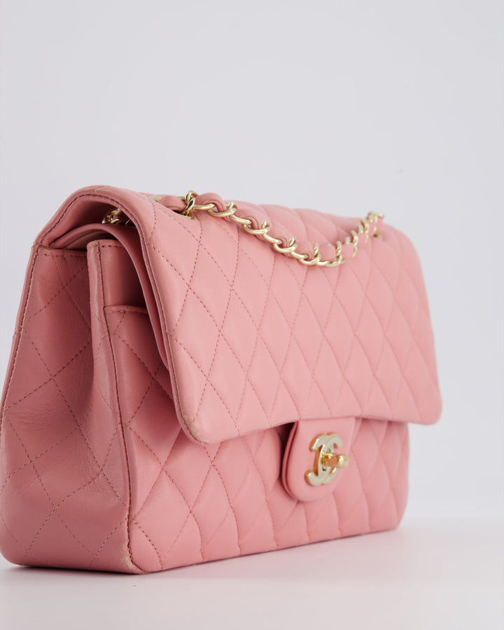 Top Quality Chanel Pink Medium Double Flap Bag in Lambskin Leather with Gold Hardware RRP ¬£8,850