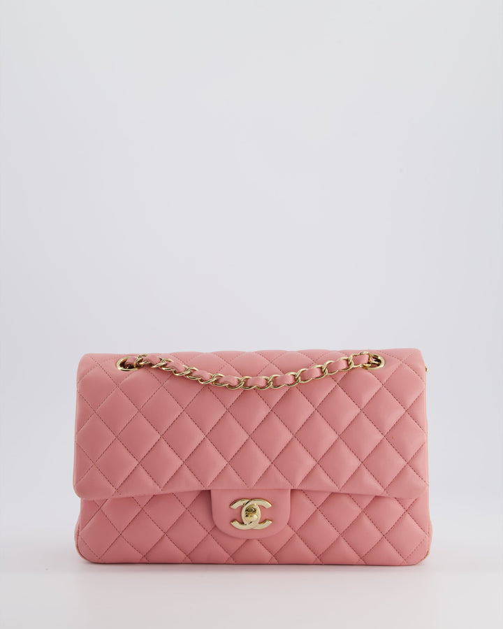 Top Quality Chanel Pink Medium Double Flap Bag in Lambskin Leather with Gold Hardware RRP ¬£8,850