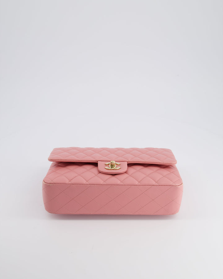Top Quality Chanel Pink Medium Double Flap Bag in Lambskin Leather with Gold Hardware RRP ¬£8,850