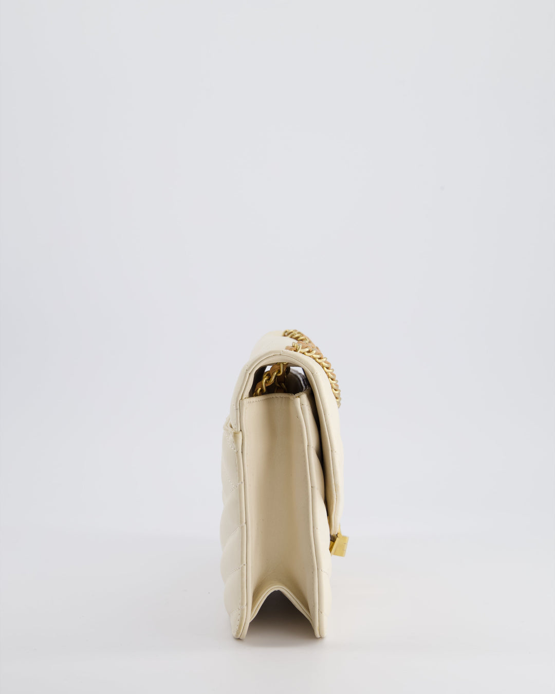 Top Quality Chanel Cream Gabrielle Quilted Calfskin Bag with Antique Gold Hardware