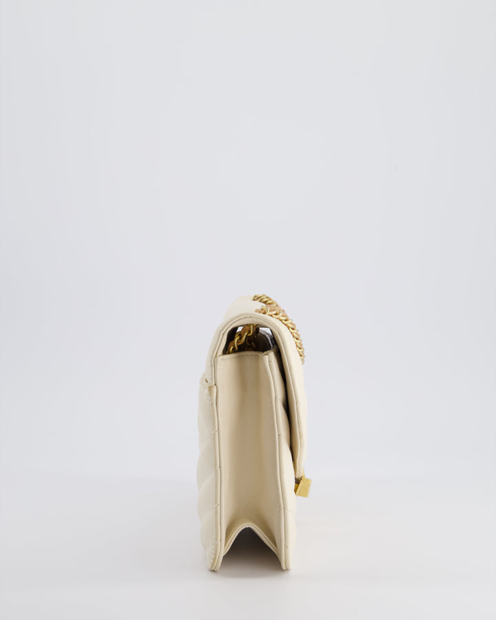 Top Quality Chanel Cream Gabrielle Quilted Calfskin Bag with Antique Gold Hardware