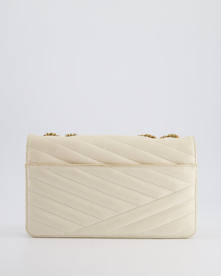 Top Quality Chanel Cream Gabrielle Quilted Calfskin Bag with Antique Gold Hardware