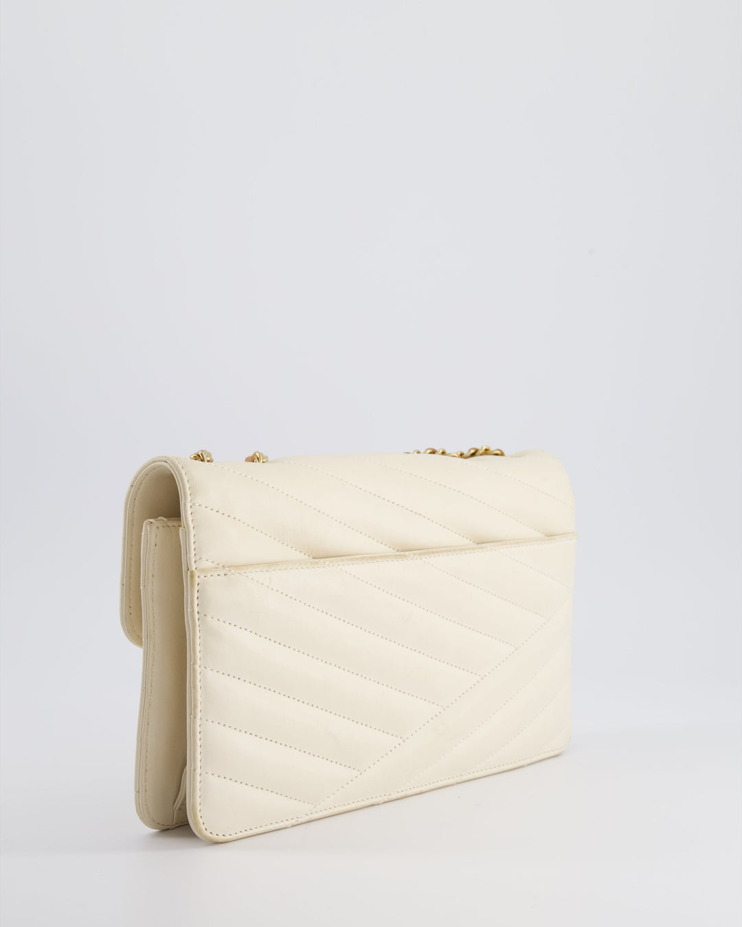 Top Quality Chanel Cream Gabrielle Quilted Calfskin Bag with Antique Gold Hardware