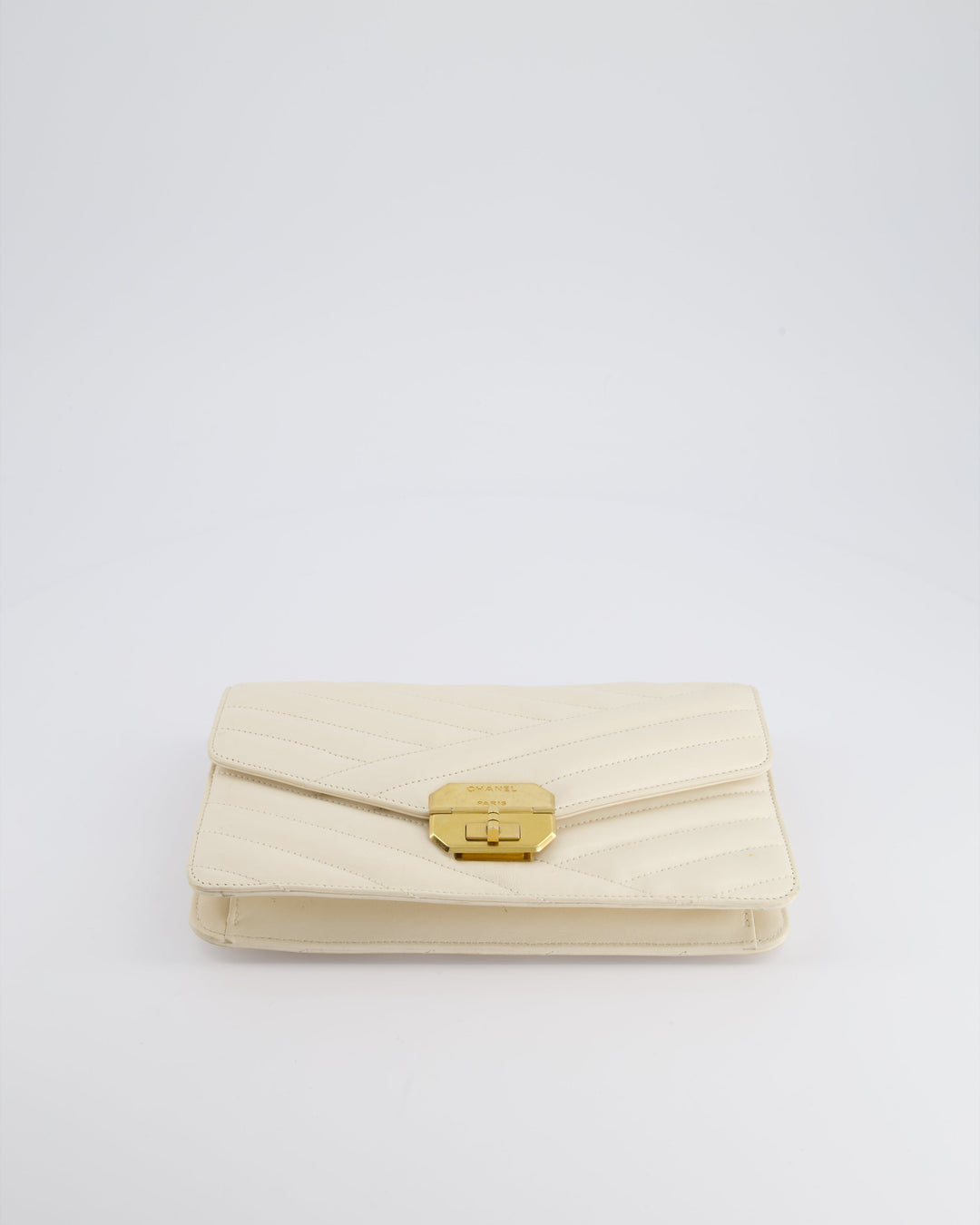 Top Quality Chanel Cream Gabrielle Quilted Calfskin Bag with Antique Gold Hardware