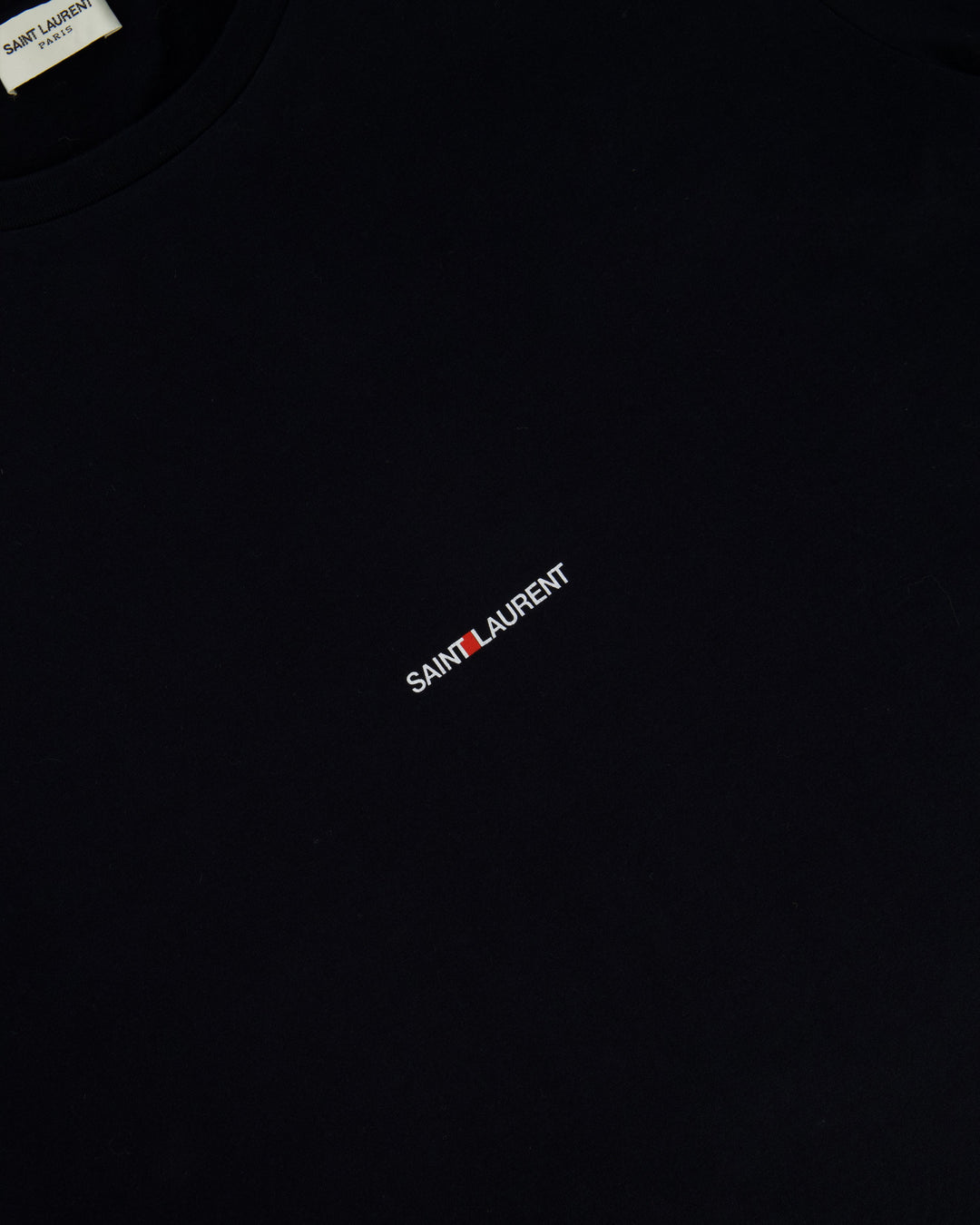 Saint Laurent Black Cotton Logo T-Shirt Size Medium (UK 10)