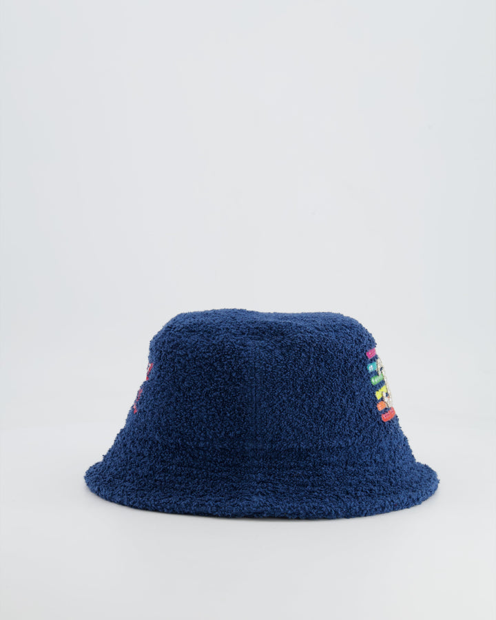 *RARE* Top Quality Chanel X Pharrell SS19 Capsule Collection Navy Hat with Crystal Embellished CC Logo Size S