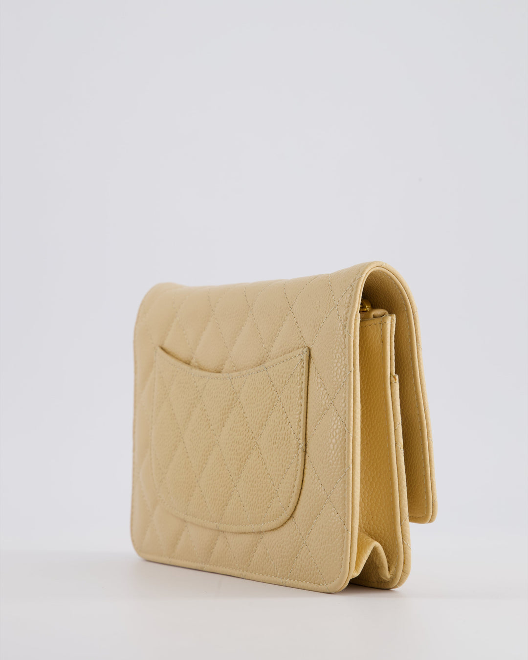 Top Quality Chanel Beige Wallet on Chain Bag in Caviar Leather with Gold Hardware