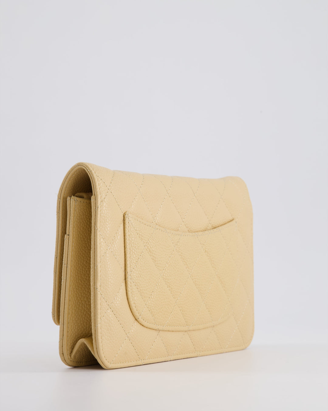 Top Quality Chanel Beige Wallet on Chain Bag in Caviar Leather with Gold Hardware