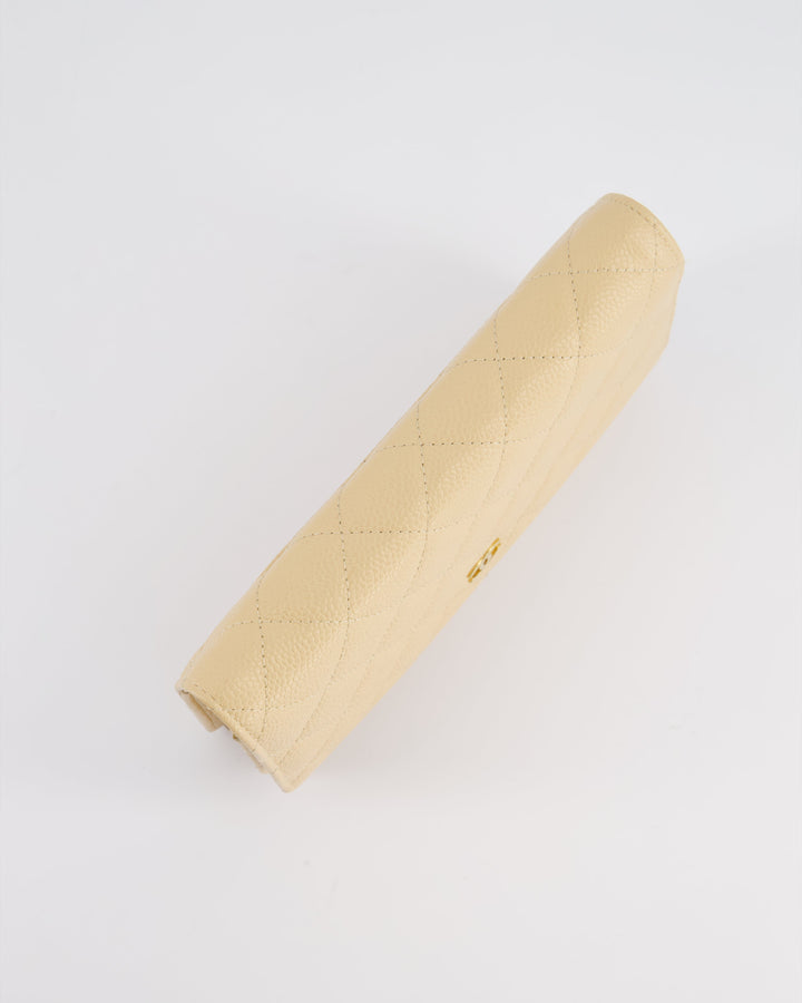 Top Quality Chanel Beige Wallet on Chain Bag in Caviar Leather with Gold Hardware