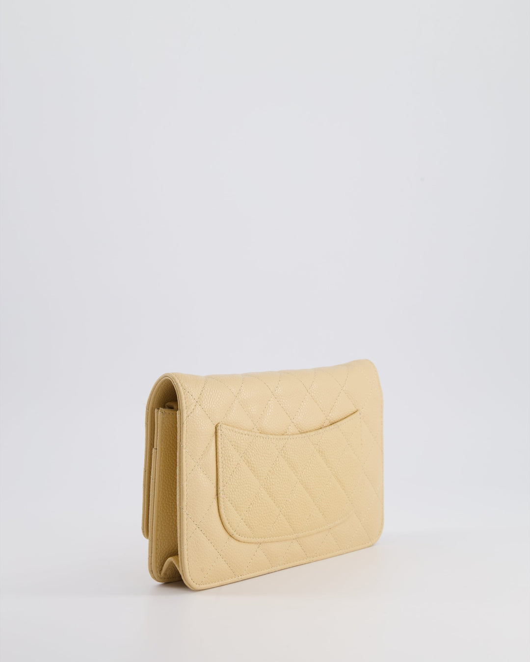 Top Quality Chanel Beige Wallet on Chain Bag in Caviar Leather with Gold Hardware