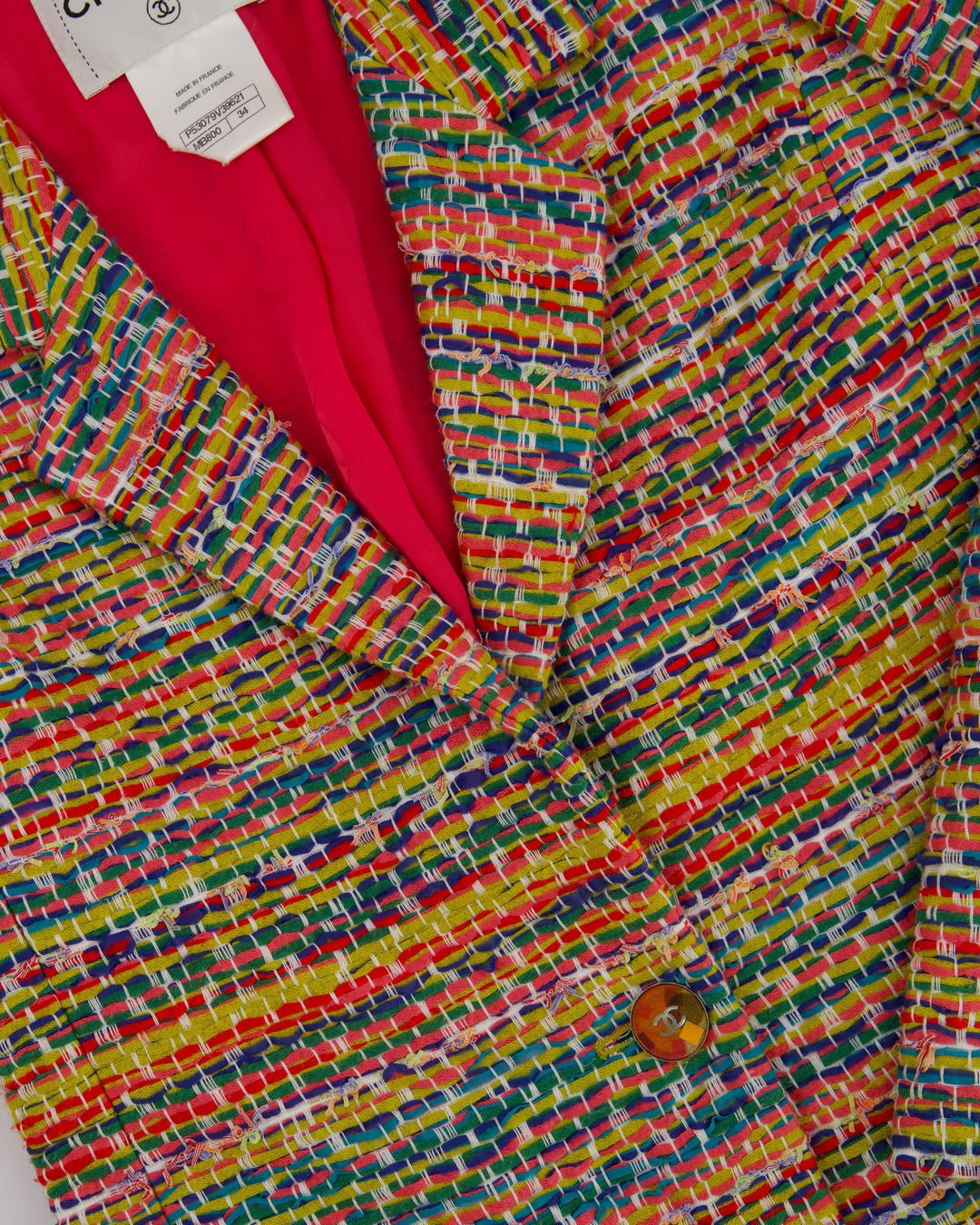 Top Quality Chanel Resort 2016 Multicolour Tweed Single Breasted Blazer Size FR 34 (UK 6)