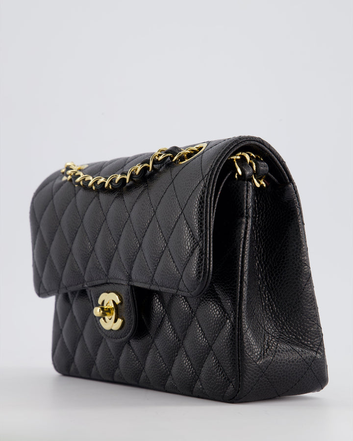 Top Quality Chanel Black Small Classic Double Flap Bag in Caviar Leather with Gold Hardware