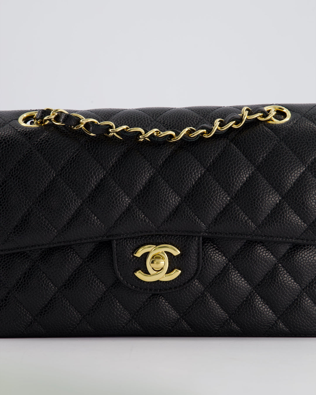 Top Quality Chanel Black Small Classic Double Flap Bag in Caviar Leather with Gold Hardware