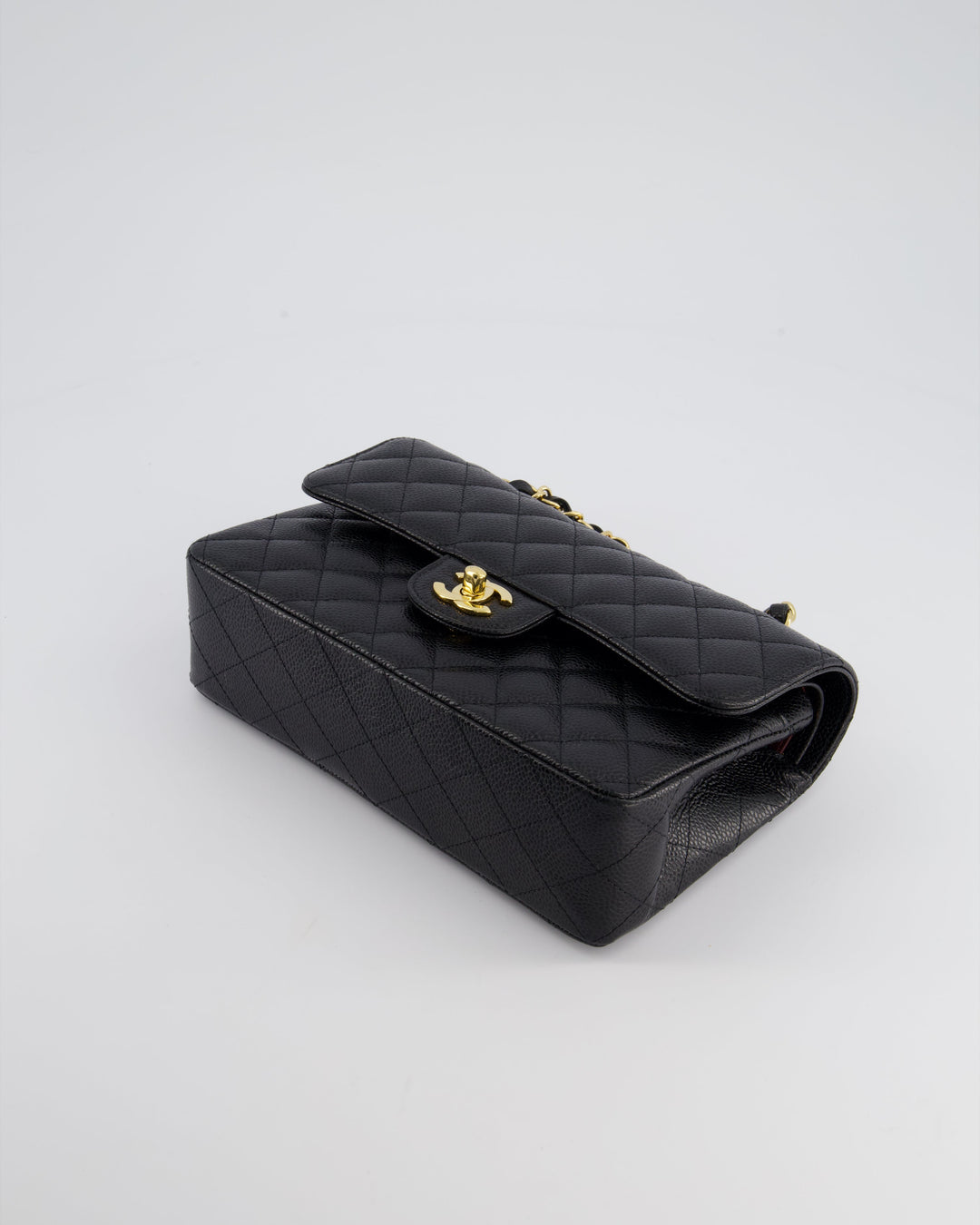 Top Quality Chanel Black Small Classic Double Flap Bag in Caviar Leather with Gold Hardware